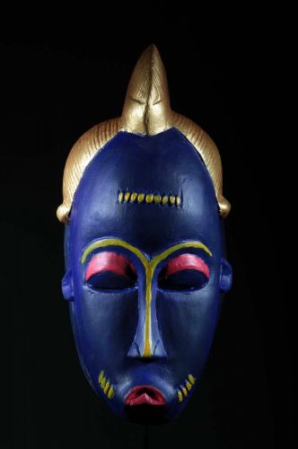 Blue Baoulé mask 