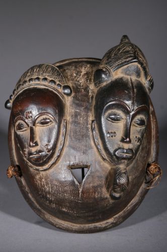 Masque Baoulé jumeaux 
