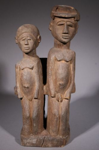 Statue Lobi couple de colons 