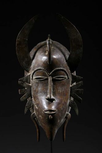 Masque en bronze Sénoufo 