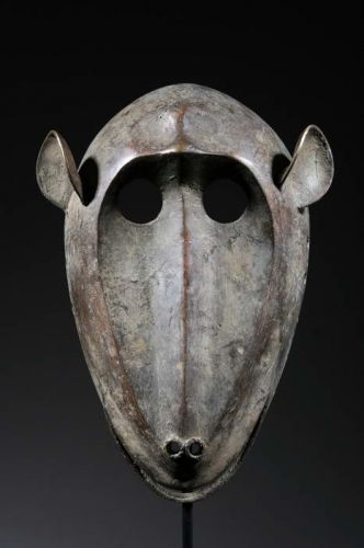 Masque Baoulé de forgeron en bronze 