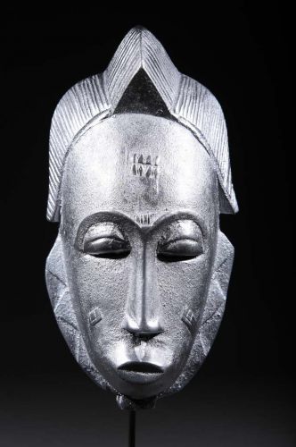 Masque Baoulé argent 