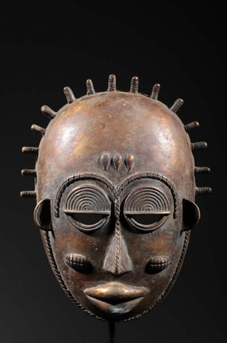 Bronze Baoulé  smith mask 