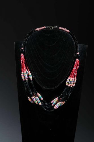 Collier tribal coffi et perles 