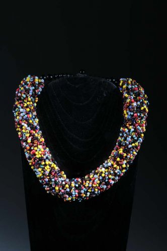 Collier ethnique perles 