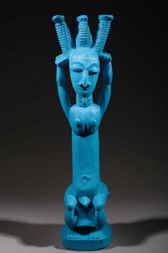 Statue Attié bleu 