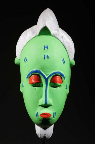 Masque Baoulé vert 