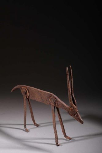 Animal Dogon black iron idol 