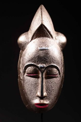 Gold color baoulé mask 