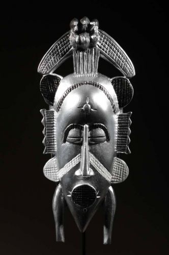 Silver color Sénoufo mask 