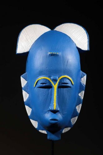 Blue Baoulé mask 