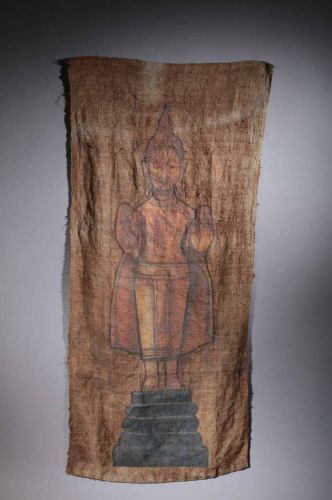 Tableau Bouddha en tissus 