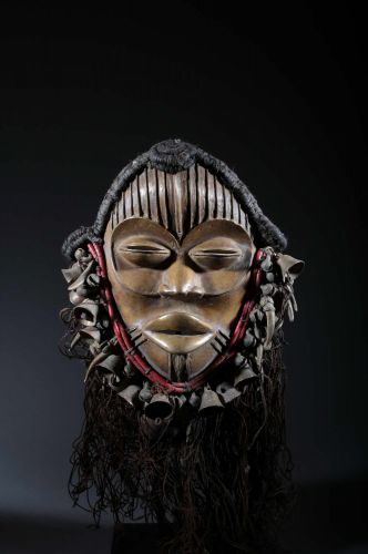 Masque Dan Guéré de forgeron en bronze 