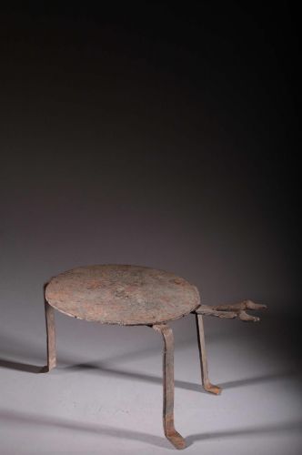 Black iron stool Lobi 