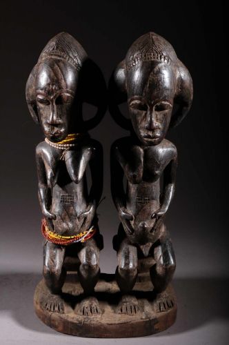 Statue Baoulé couple 