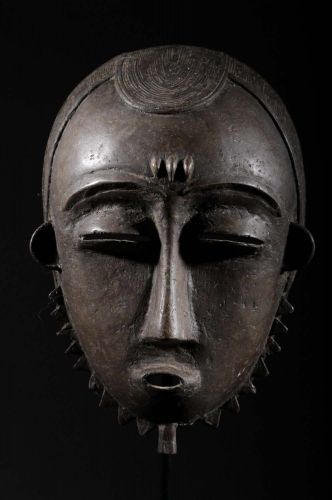 Masque Baoulé de forgeron en bronze 