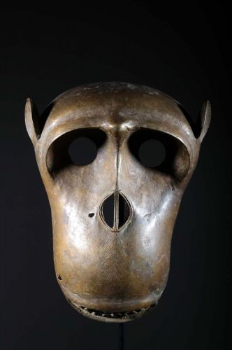 Masque Baoulé de forgeron en bronze 