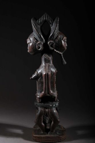 Statue Baoulé janus 