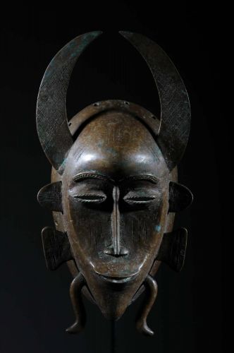 Masque Sénoufo de  forgeron en bronze 