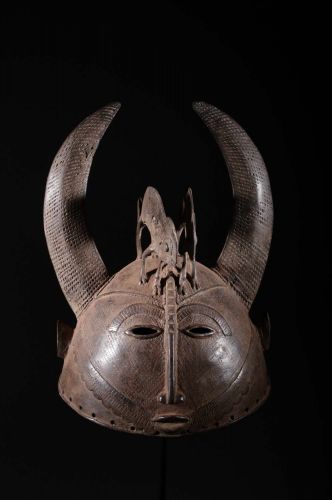 Masque Sénoufo de  forgeron en bronze 