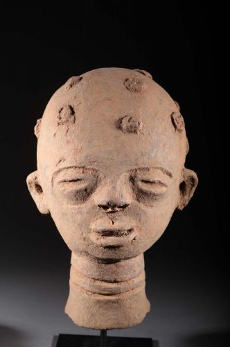 Funeral terra-cotta Akan head 