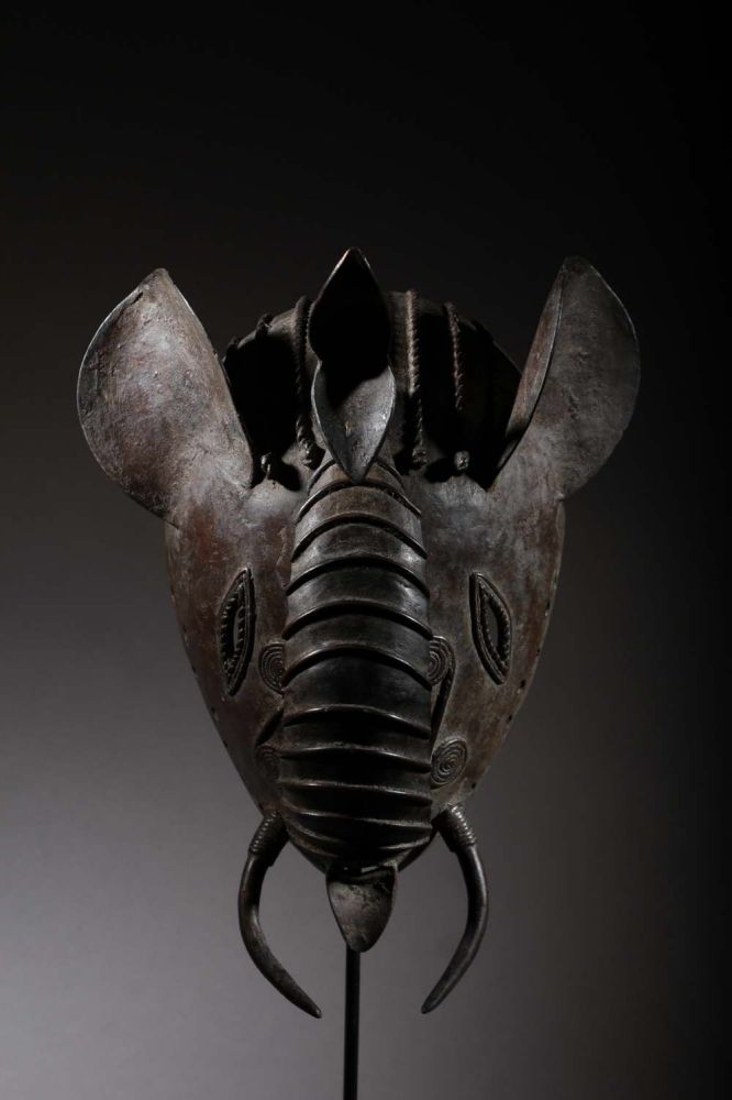 Bronze Baoulé smith mask 