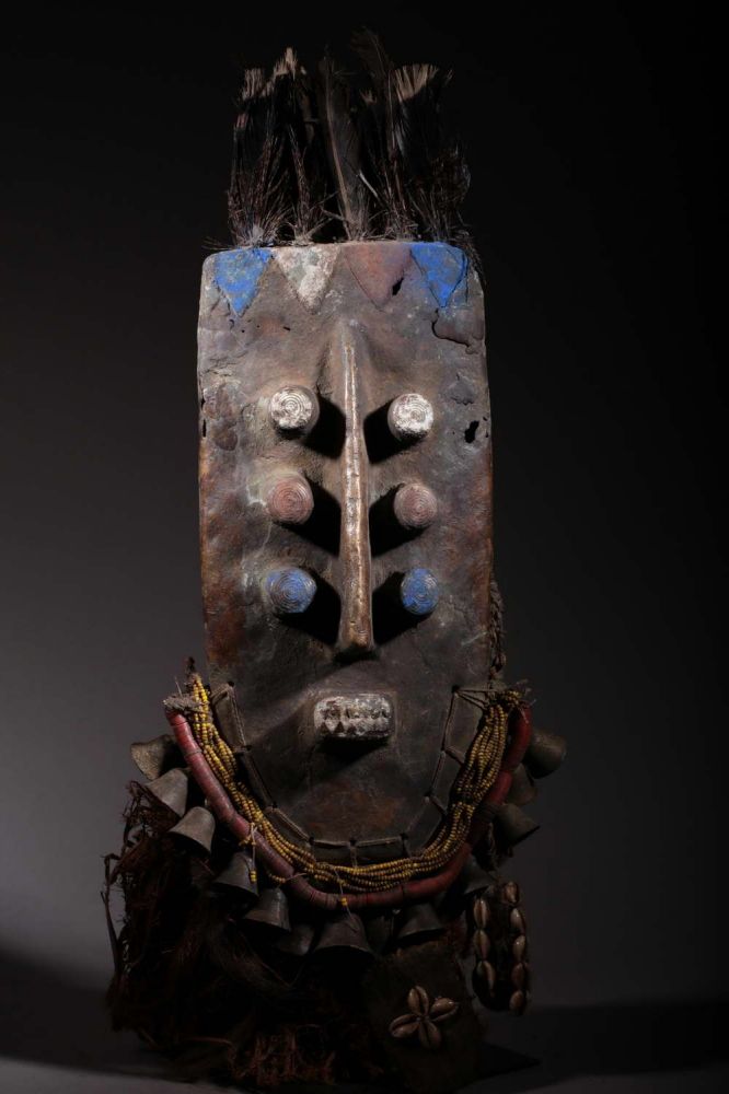 Masque de forgeron Grebo en bronze 