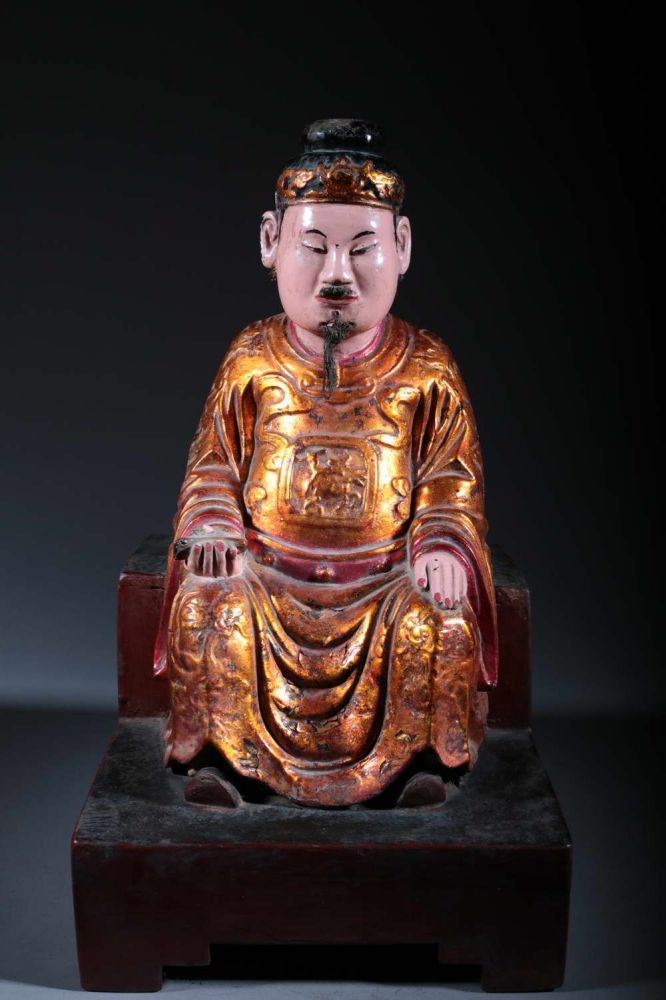 Statue de dignitaire d'autel Bouddhique 