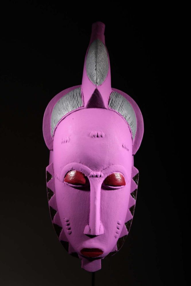 Masque Baoulé mauve 