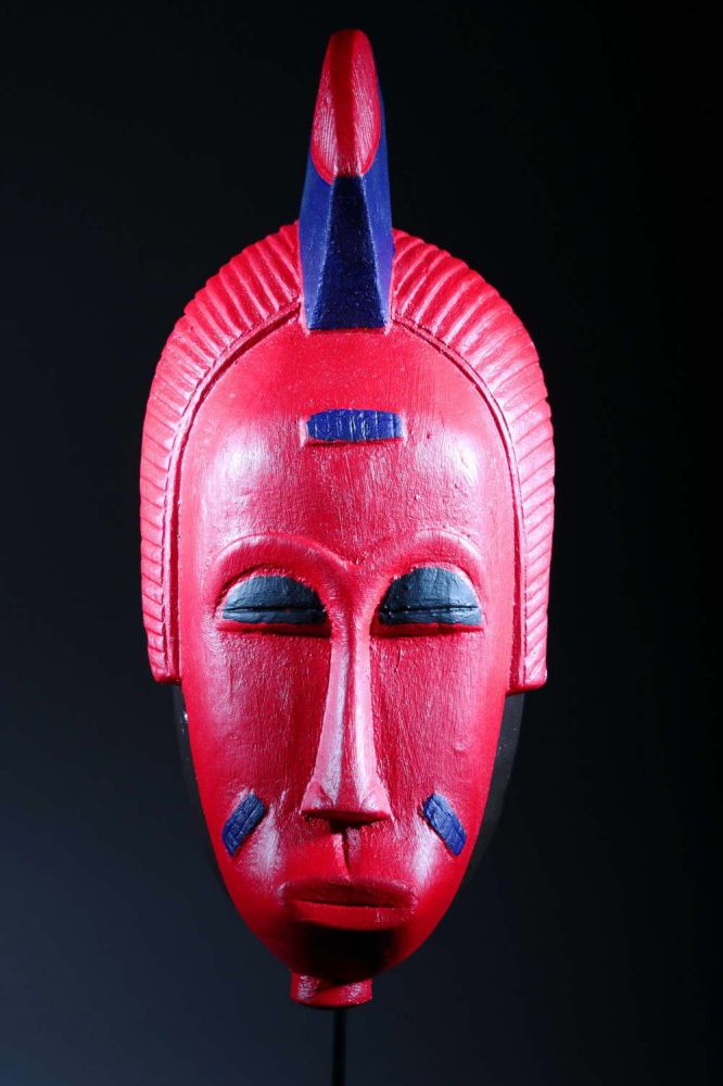 Masque Baoulé rouge 