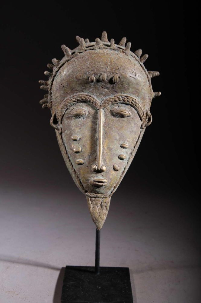 Bronze Baoulé small mask 