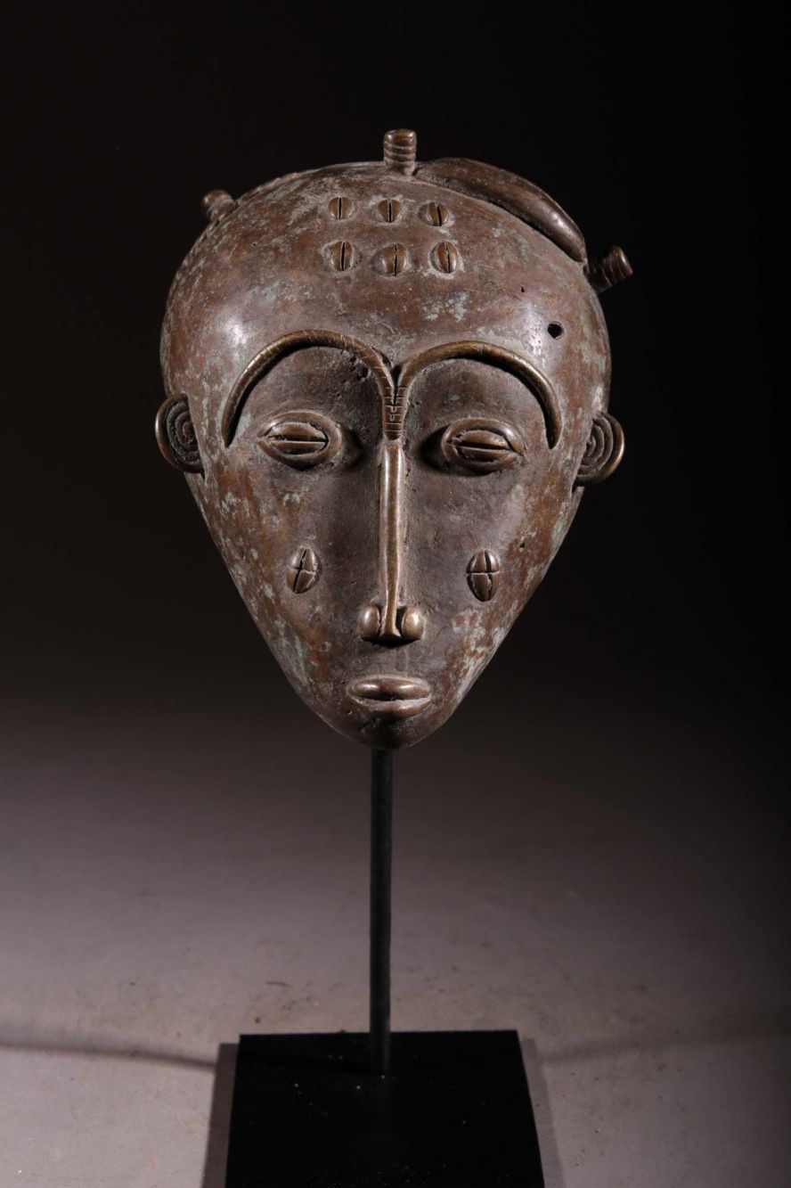 Bronze Baoulé small mask 