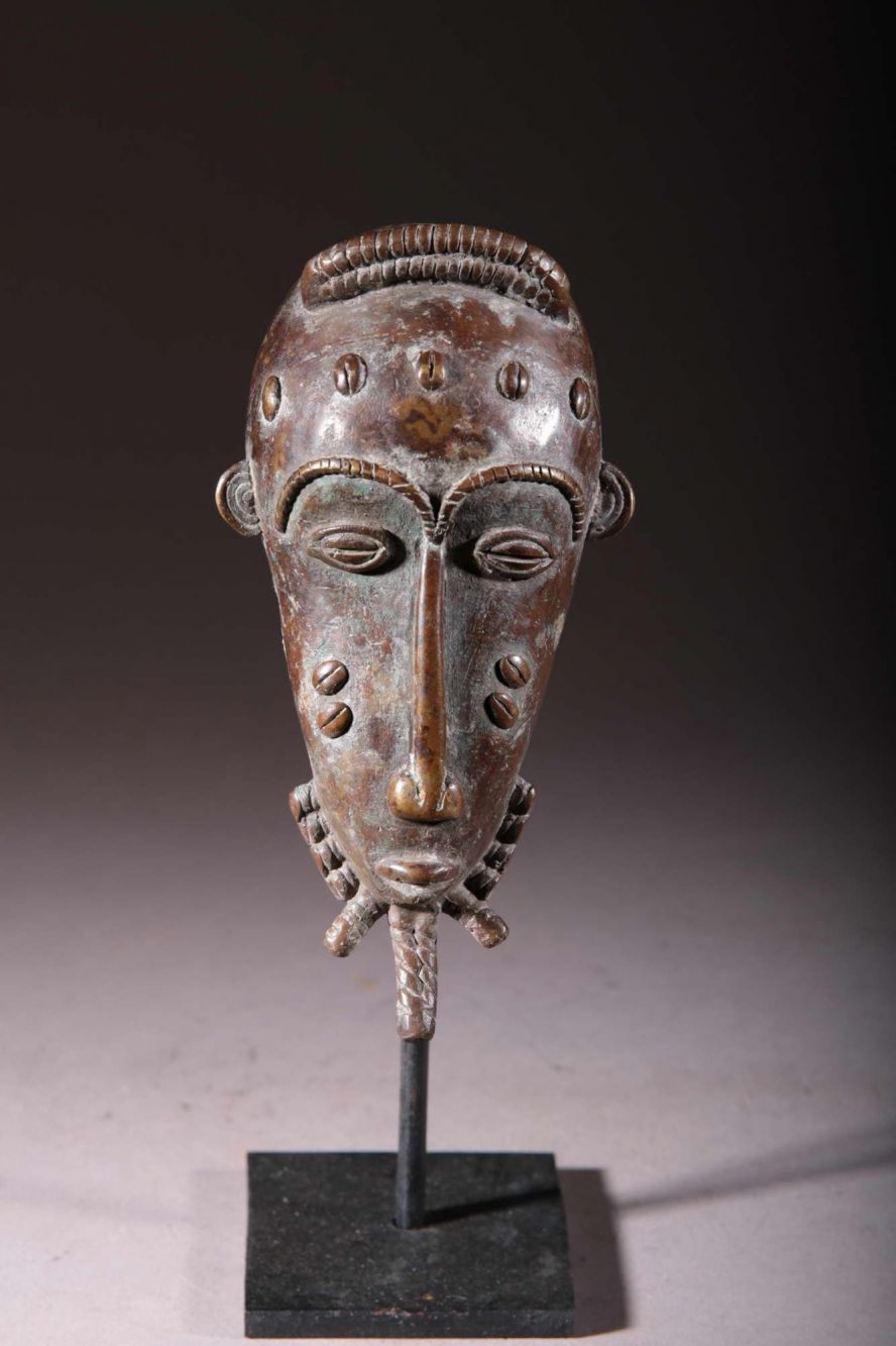 Bronze Baoulé small mask 