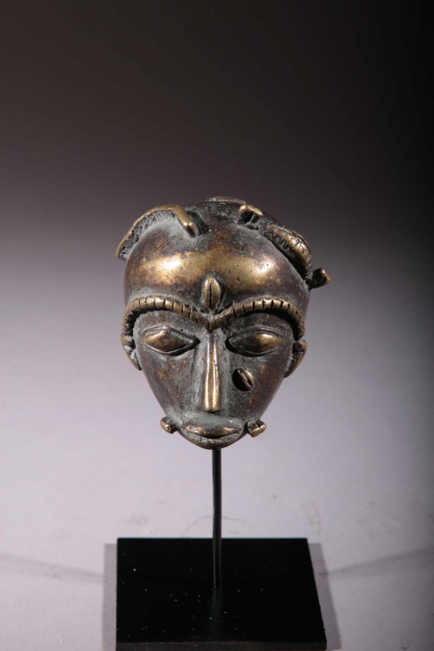 Bronze Baoulé small mask 