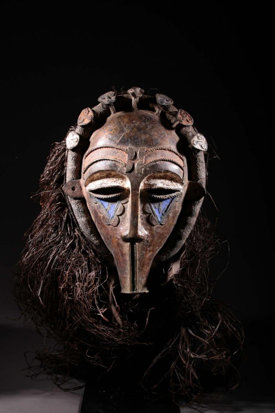 Masque Sénoufo de  forgeron en bronze 