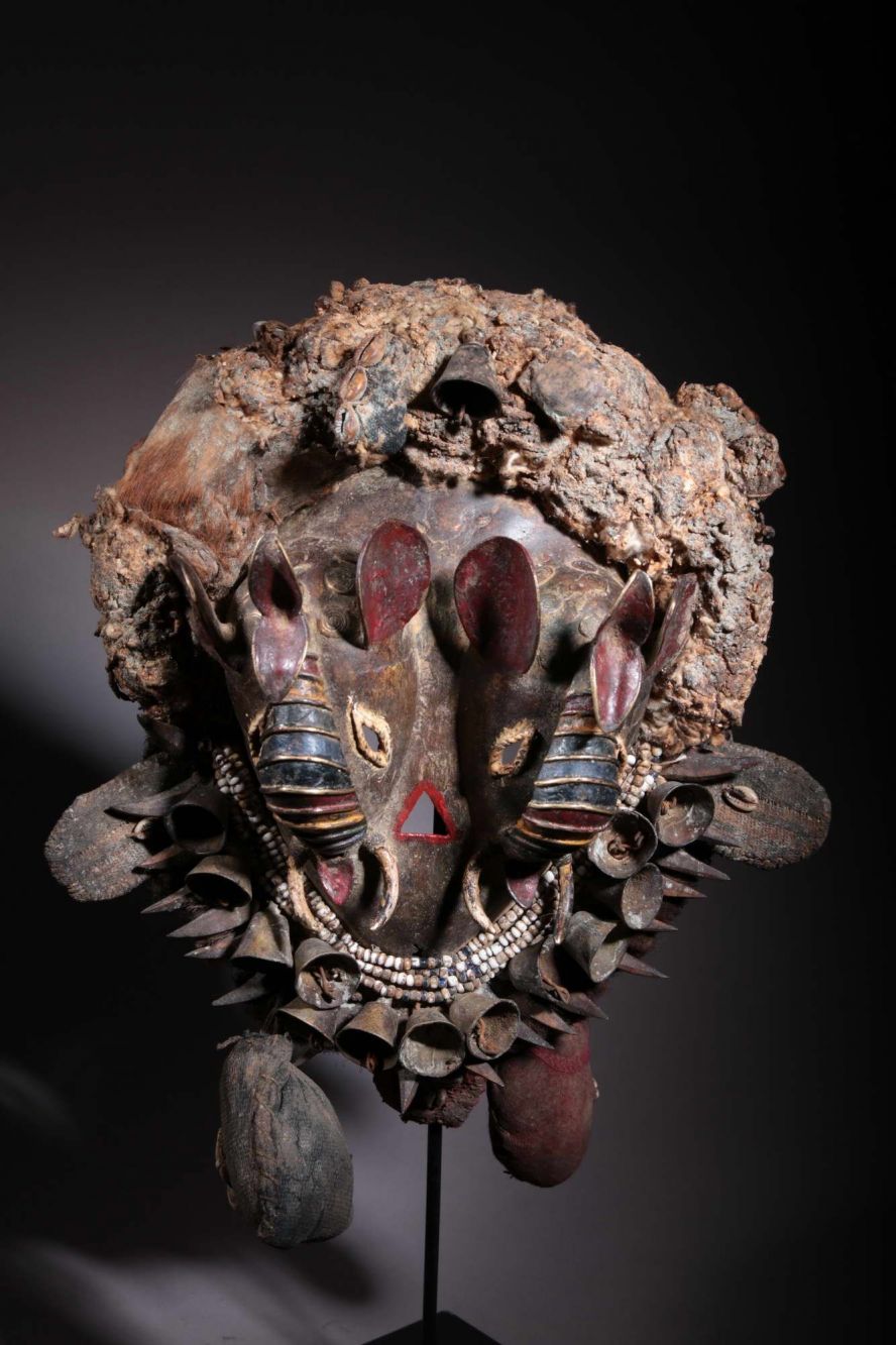 Bronze Baoulé smith mask 