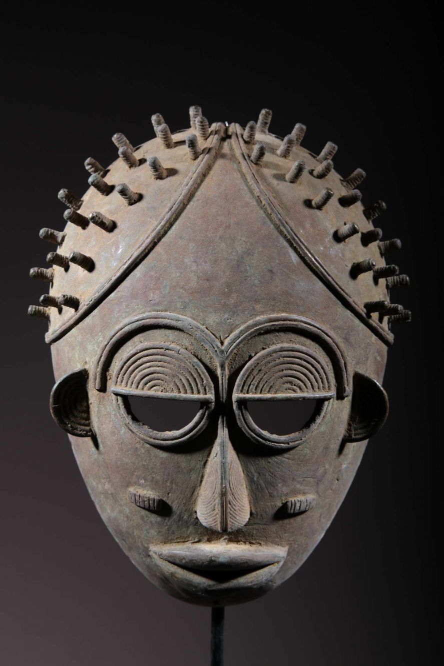 Bronze Baoulé smith mask 