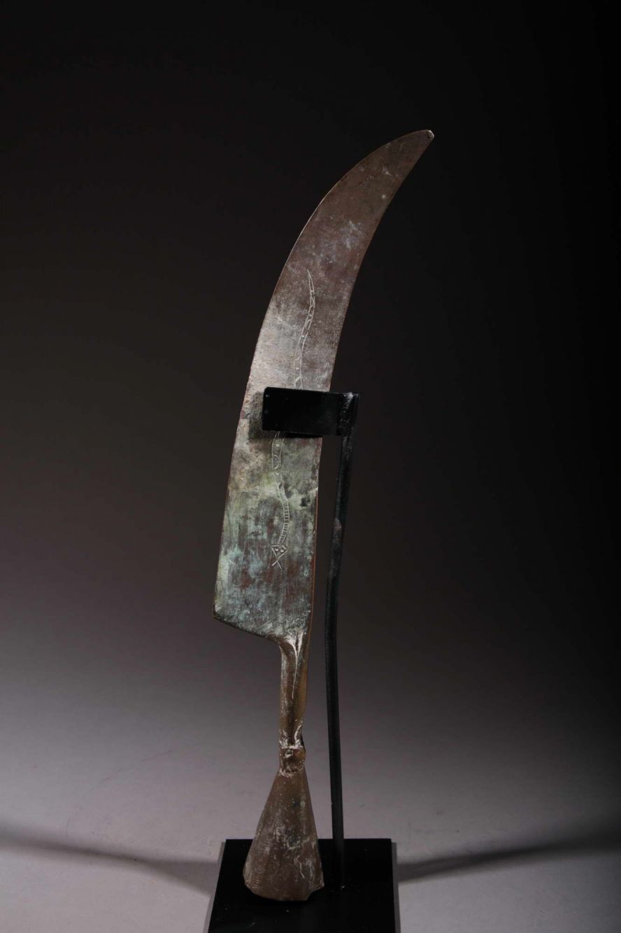 Couteau de cérémonie Yoruba en bronze 