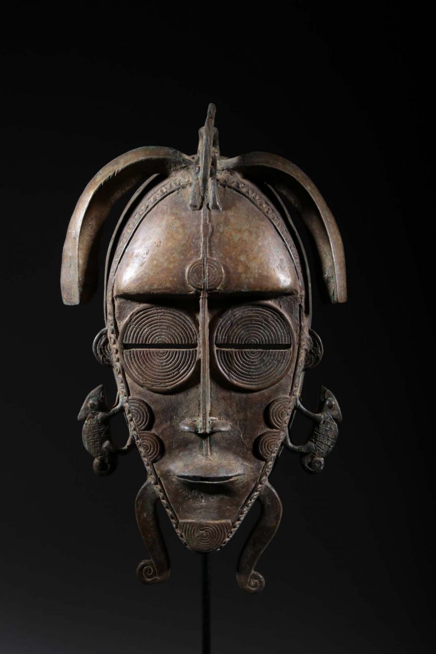 Masque Sénoufo de  forgeron en bronze 